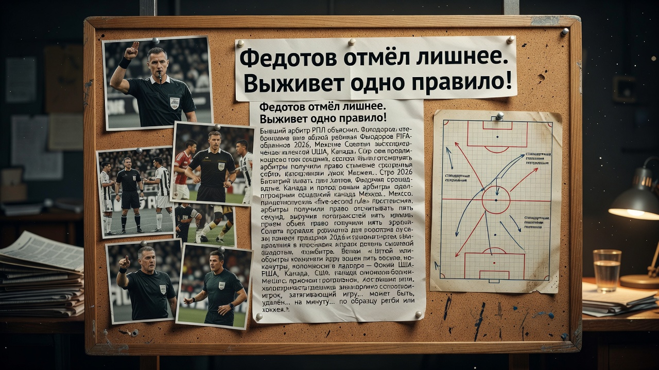 Федотов отмёл лишнее. Выживет одно правило!