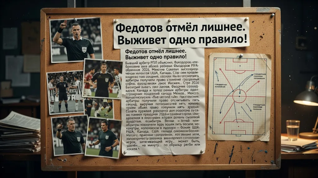 Федотов отмёл лишнее. Выживет одно правило!