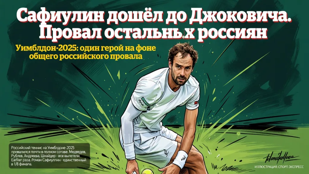 Сафиуллин дошёл до Джоковича. Провал остальных россиян