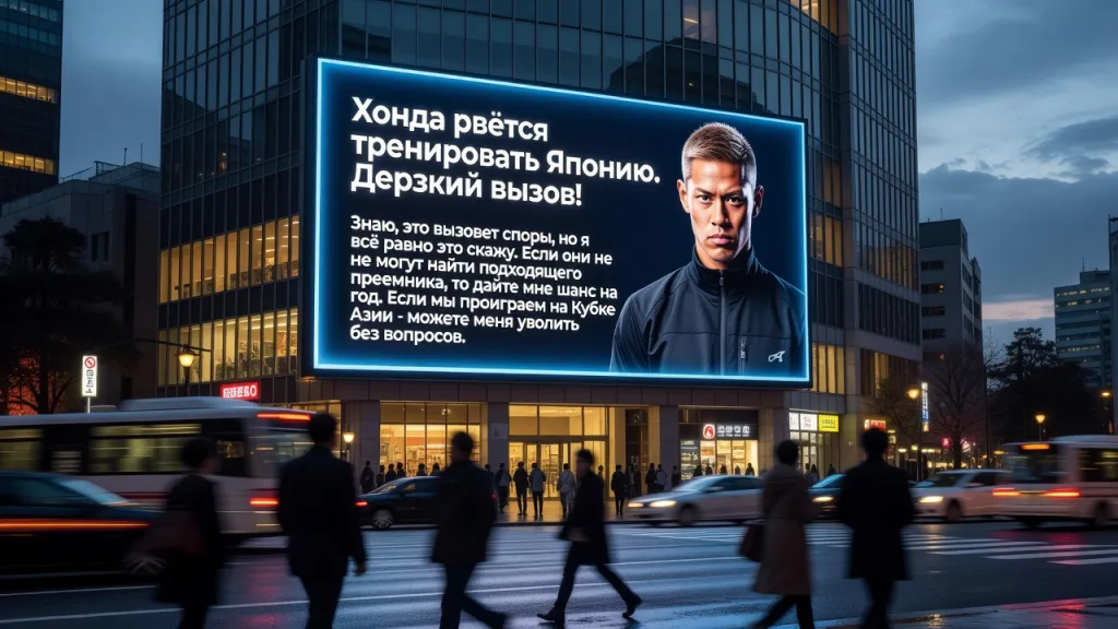 Хонда рвётся тренировать Японию. Дерзкий вызов!