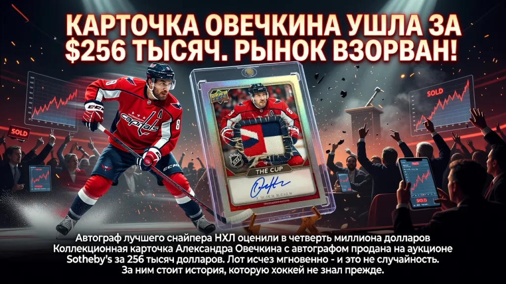 Карточка Овечкина ушла за $256 тысяч. Рынок взорван!